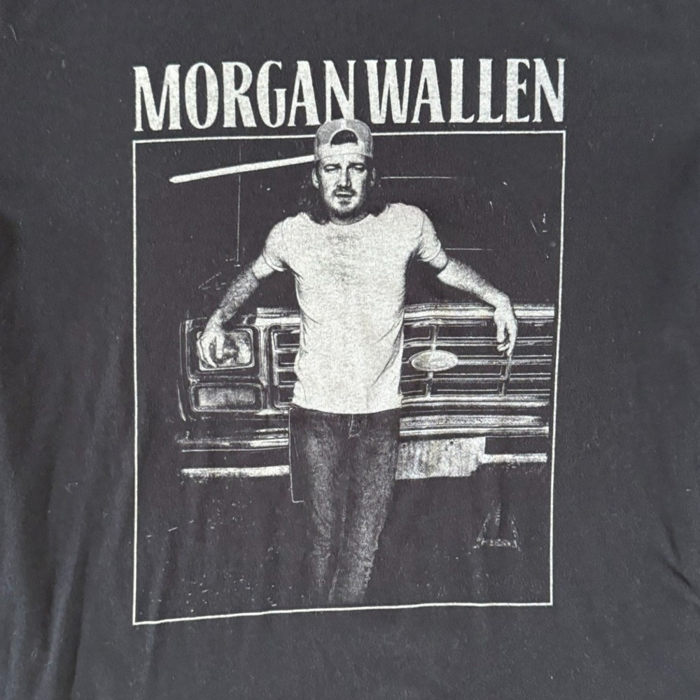 Morgan‎ Wallen Black Graphic Tee Large Country Music Shirt